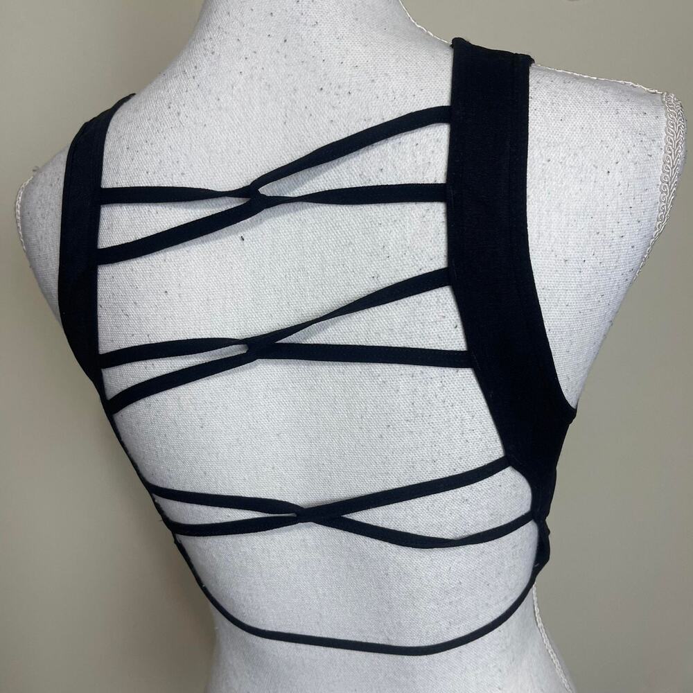 Youmita Sports Bra Cross Back Square Neck For Women, Black, ( Size Fits S to L ) - Picture 5 of 6